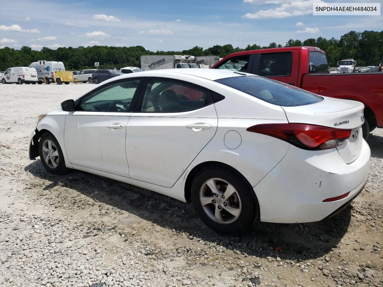 2014 Hyundai Elantra Se VIN: 5NPDH4AE4EH484034 Lot: 57171424