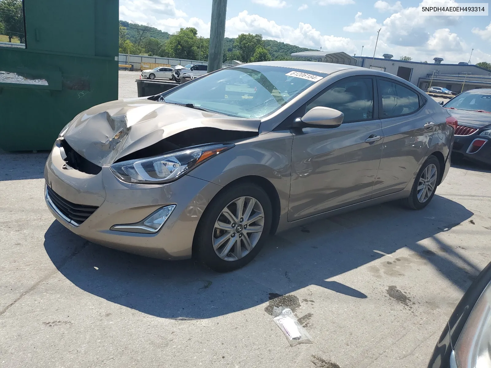 2014 Hyundai Elantra Se VIN: 5NPDH4AE0EH493314 Lot: 61206184