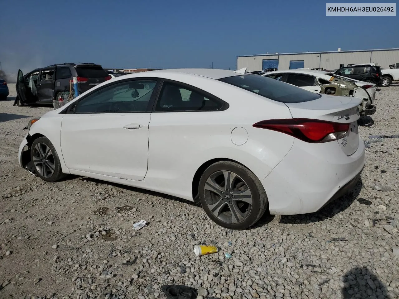 2014 Hyundai Elantra Coupe Gs VIN: KMHDH6AH3EU026492 Lot: 62948714