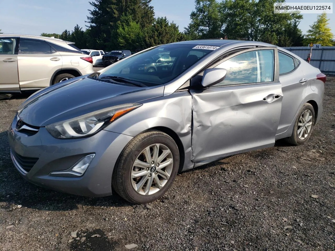 KMHDH4AE0EU122574 2014 Hyundai Elantra Se