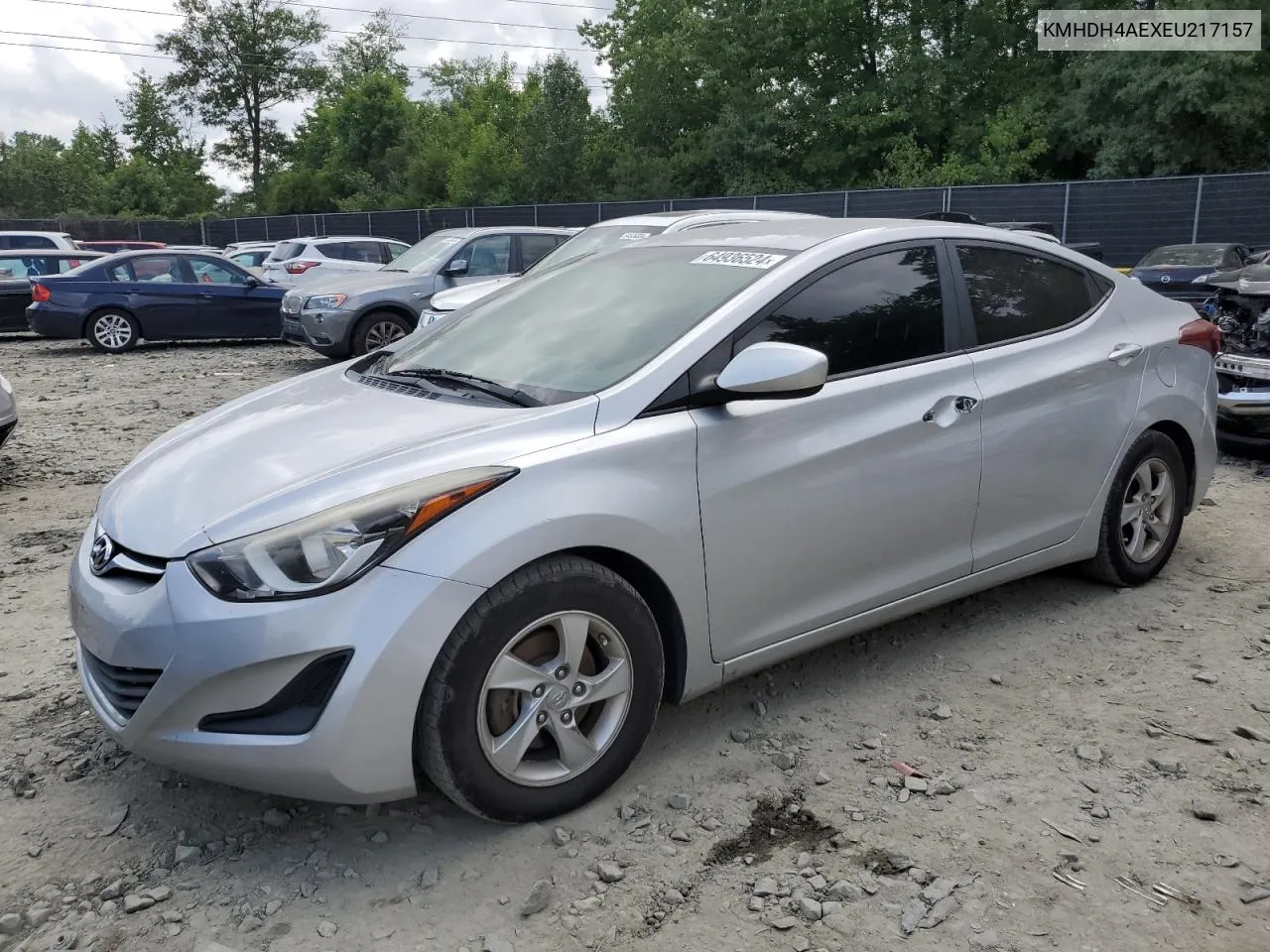 KMHDH4AEXEU217157 2014 Hyundai Elantra Se