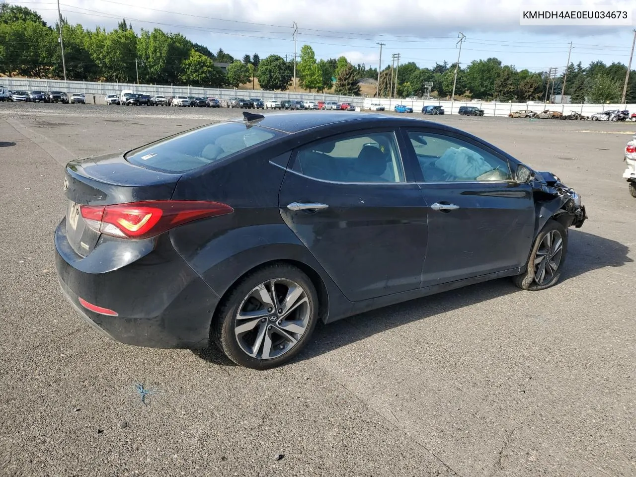 KMHDH4AE0EU034673 2014 Hyundai Elantra Se