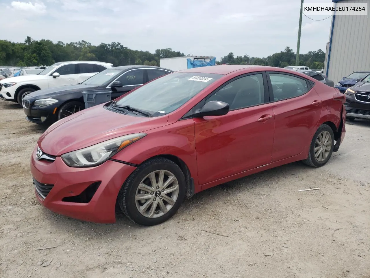 2014 Hyundai Elantra Se VIN: KMHDH4AE0EU174254 Lot: 66404634