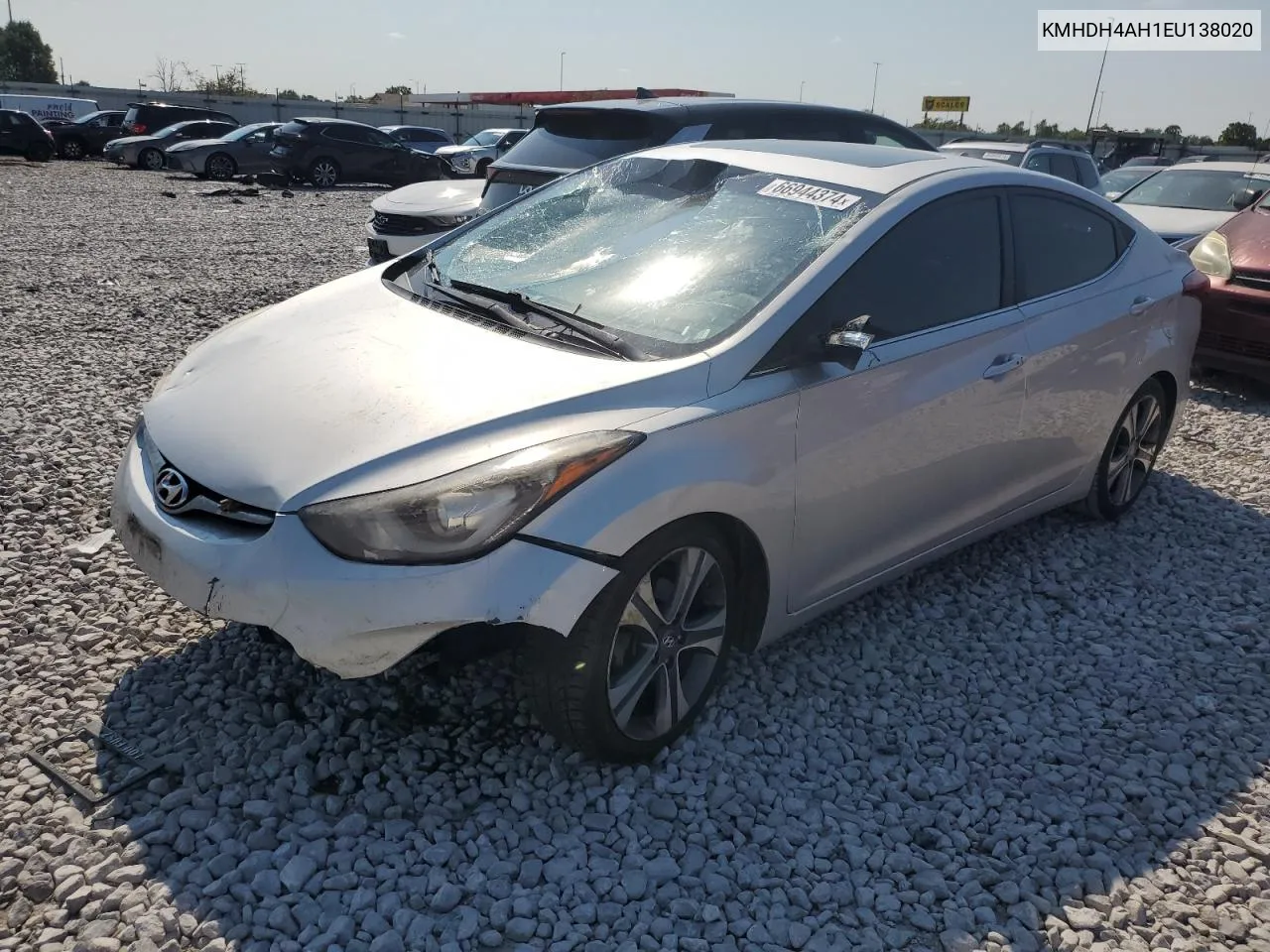 2014 Hyundai Elantra Se VIN: KMHDH4AH1EU138020 Lot: 66944374