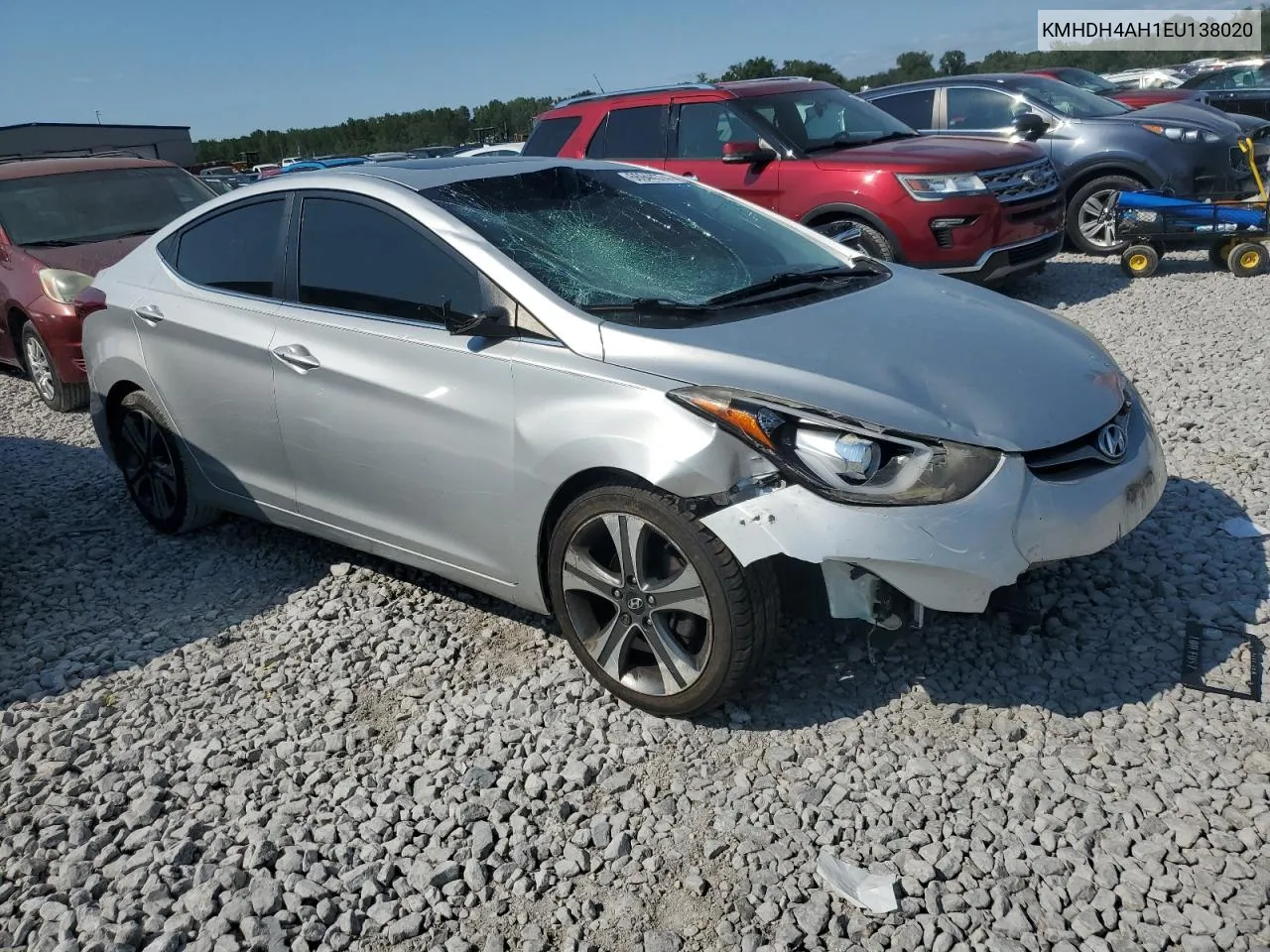 KMHDH4AH1EU138020 2014 Hyundai Elantra Se