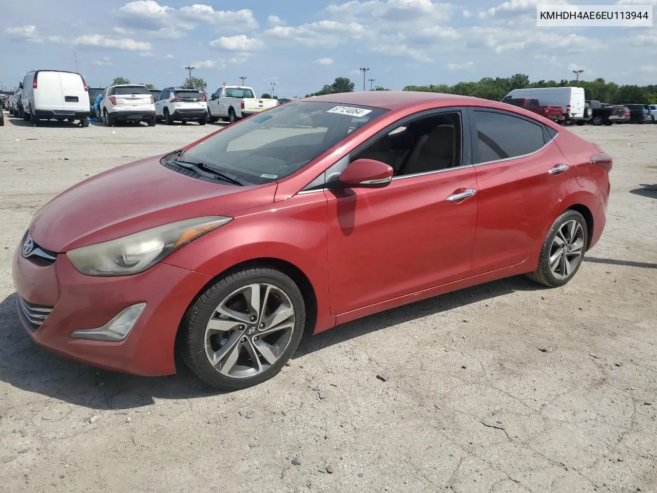 2014 Hyundai Elantra Se VIN: KMHDH4AE6EU113944 Lot: 67124064