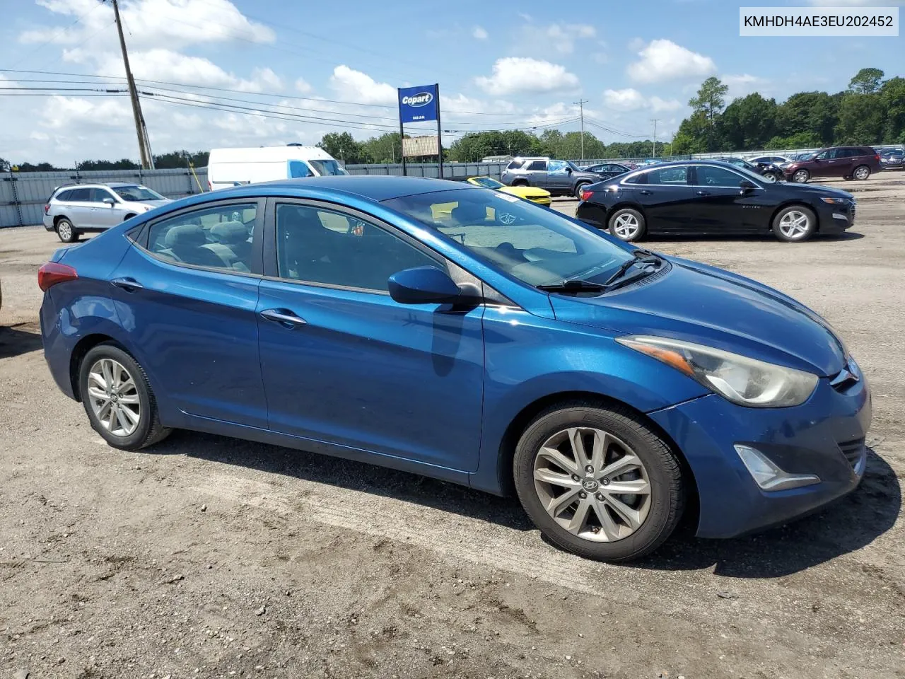 KMHDH4AE3EU202452 2014 Hyundai Elantra Se