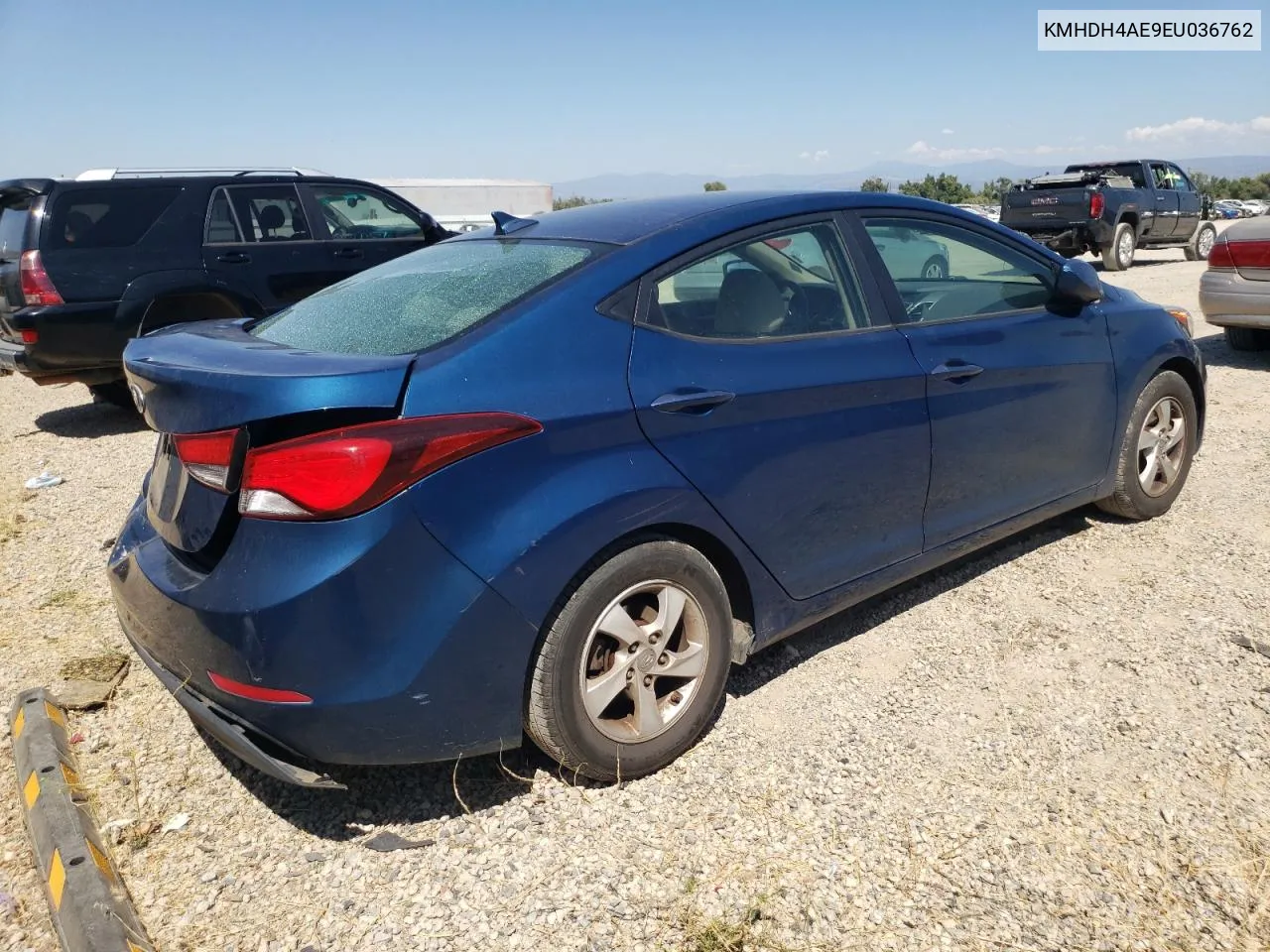 2014 Hyundai Elantra Se VIN: KMHDH4AE9EU036762 Lot: 67740724