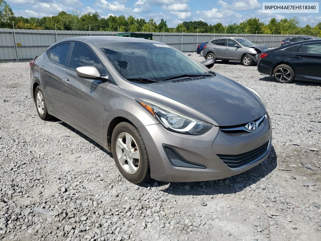 2014 Hyundai Elantra Se VIN: 5NPDH4AE7EH518340 Lot: 68052804