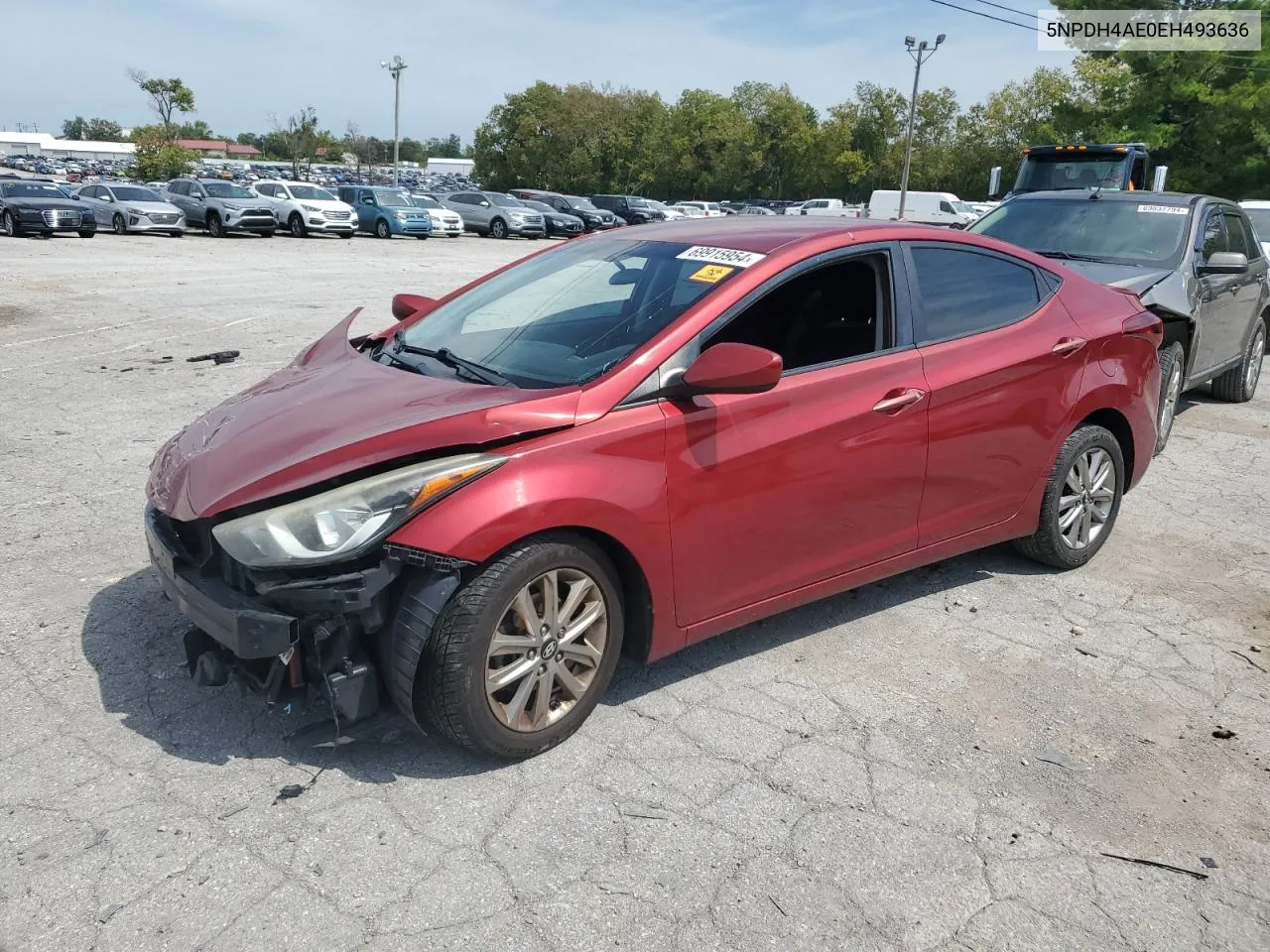 2014 Hyundai Elantra Se VIN: 5NPDH4AE0EH493636 Lot: 69915954