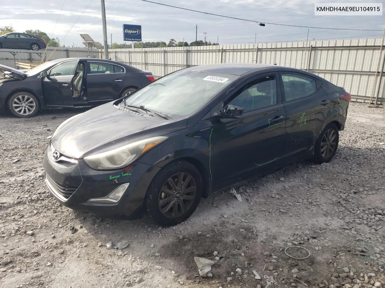 2014 Hyundai Elantra Se VIN: KMHDH4AE9EU104915 Lot: 69935384