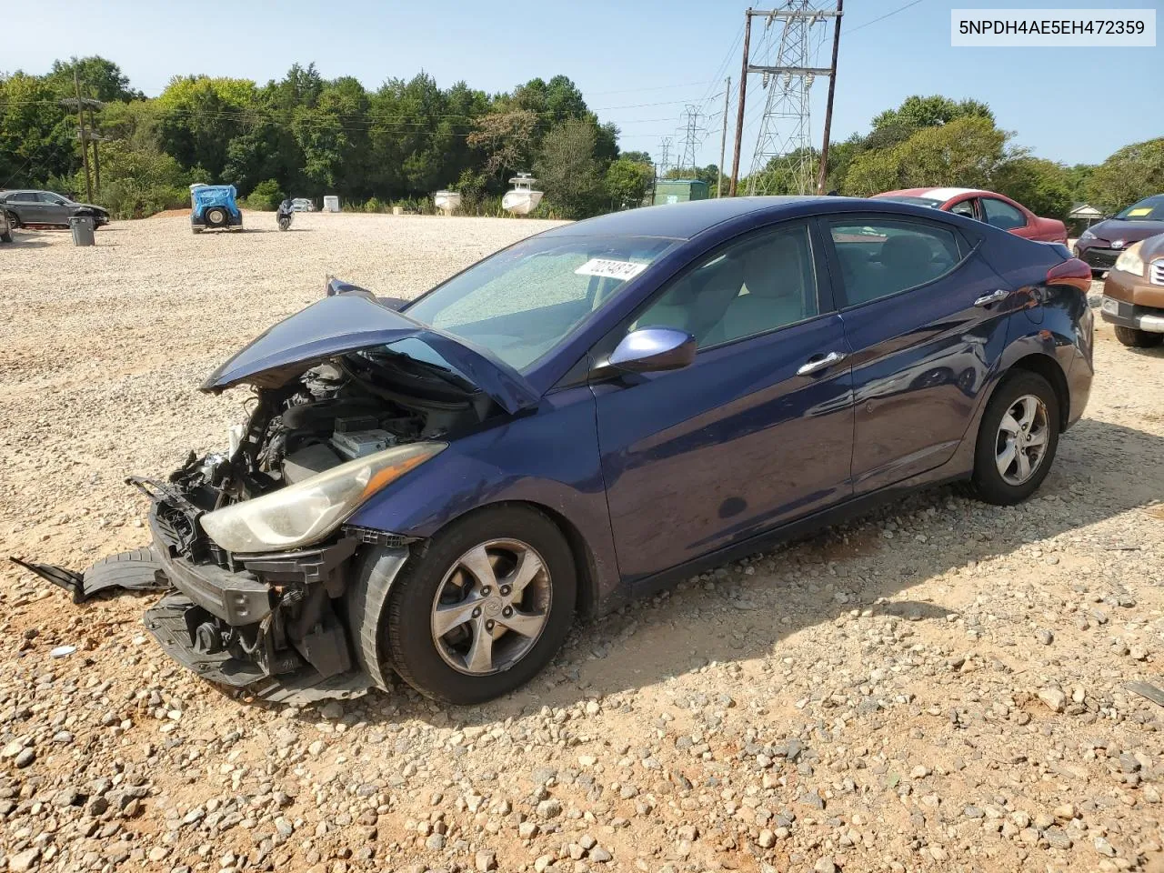 2014 Hyundai Elantra Se VIN: 5NPDH4AE5EH472359 Lot: 70234874