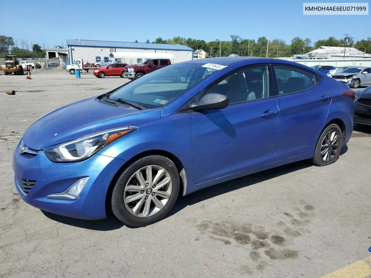 2014 Hyundai Elantra Se VIN: KMHDH4AE6EU071999 Lot: 70296464