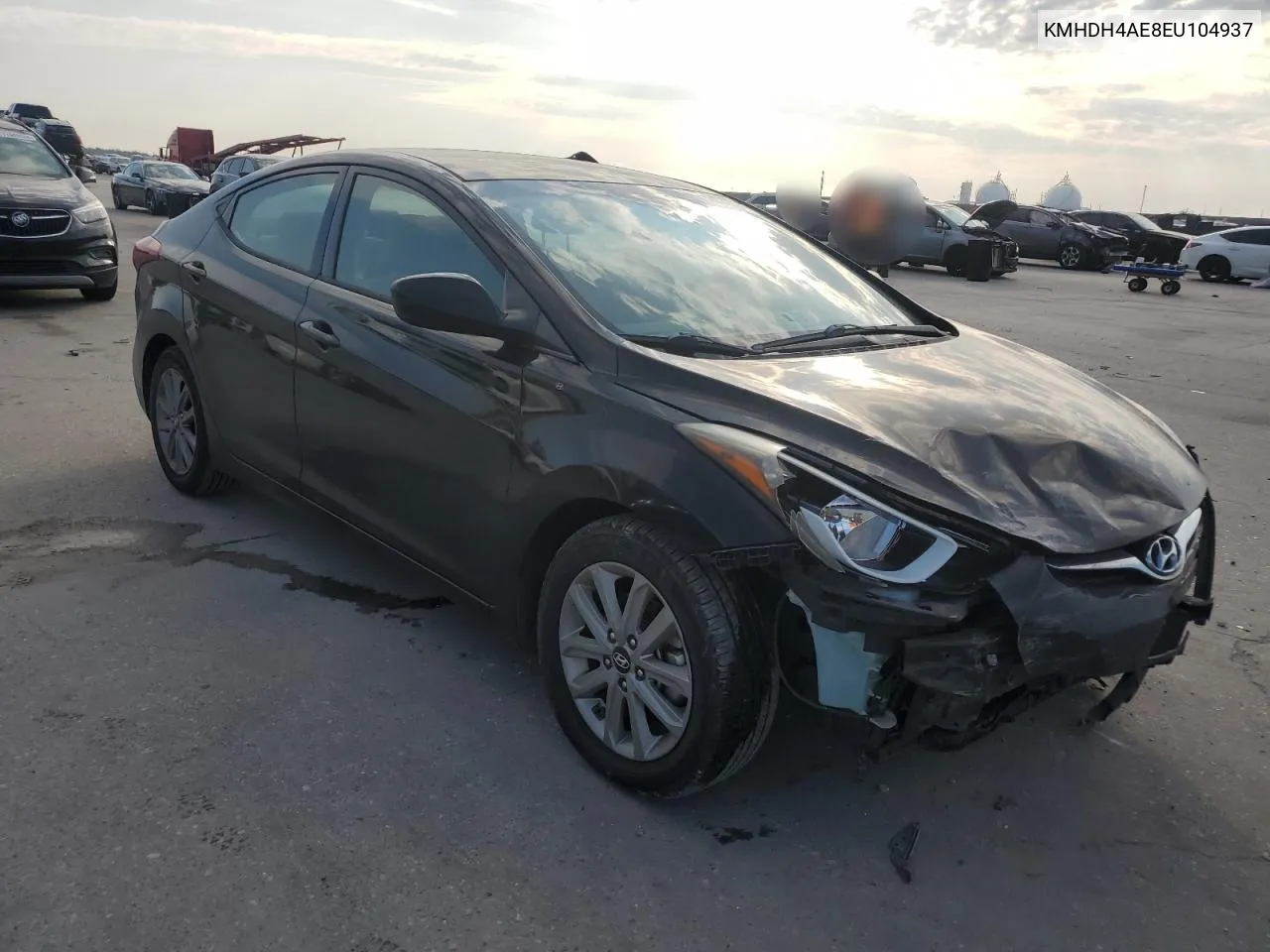 2014 Hyundai Elantra Se VIN: KMHDH4AE8EU104937 Lot: 72048914