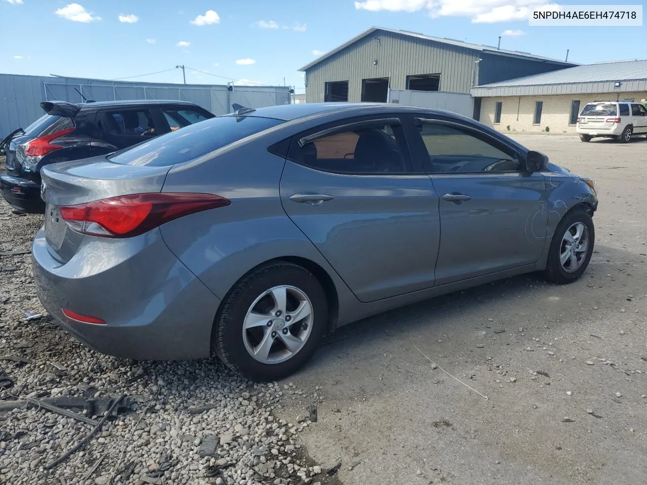 2014 Hyundai Elantra Se VIN: 5NPDH4AE6EH474718 Lot: 73221774