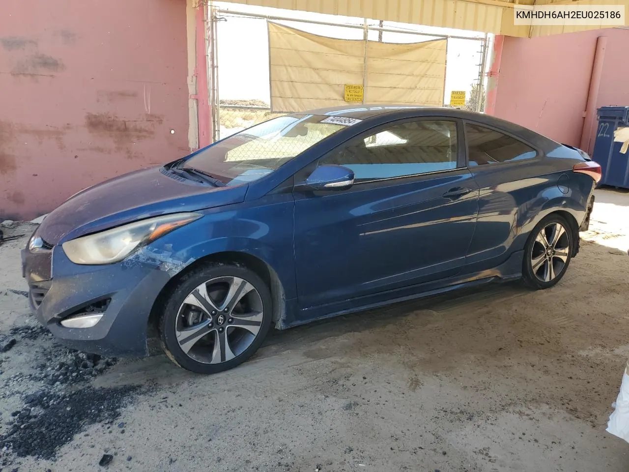 2014 Hyundai Elantra Coupe Gs VIN: KMHDH6AH2EU025186 Lot: 74044954