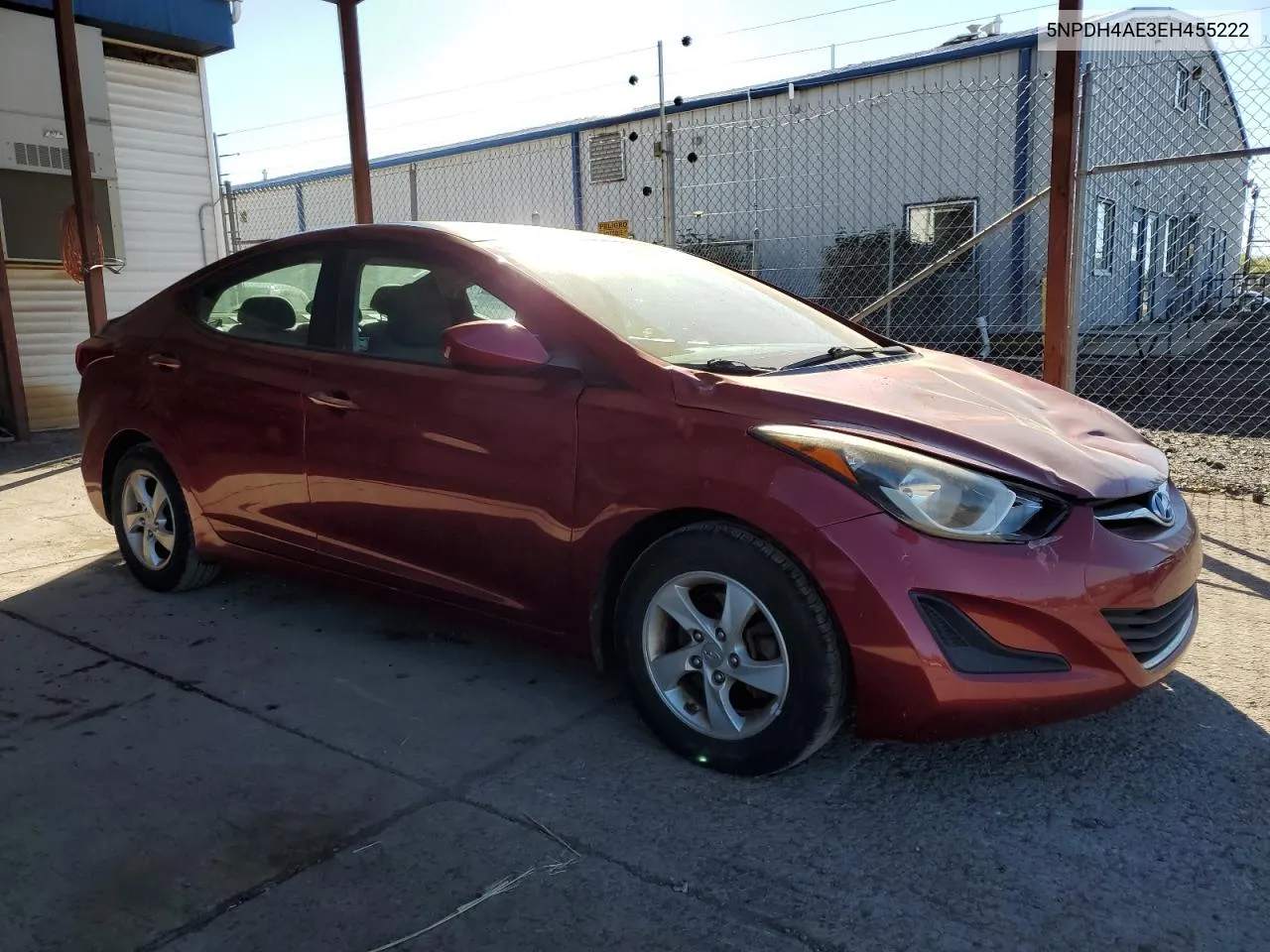 2014 Hyundai Elantra Se VIN: 5NPDH4AE3EH455222 Lot: 74877864