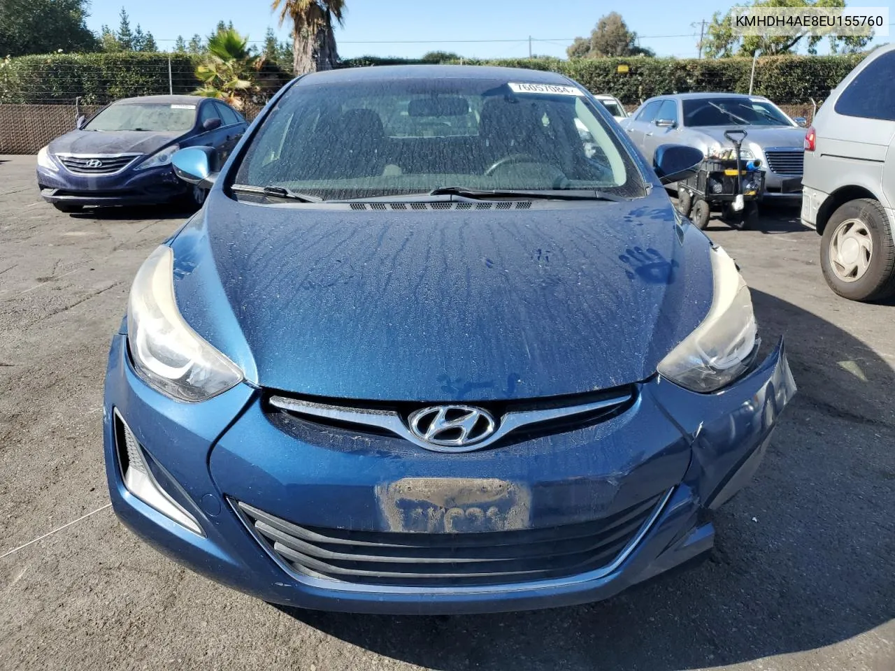 2014 Hyundai Elantra Se VIN: KMHDH4AE8EU155760 Lot: 76057084