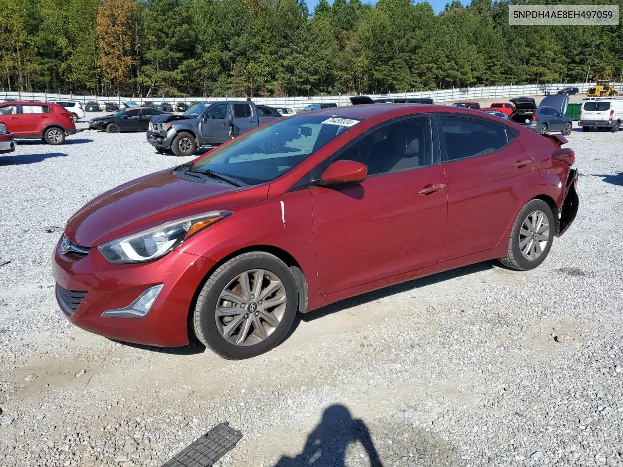 2014 Hyundai Elantra Se VIN: 5NPDH4AE8EH497059 Lot: 76455034