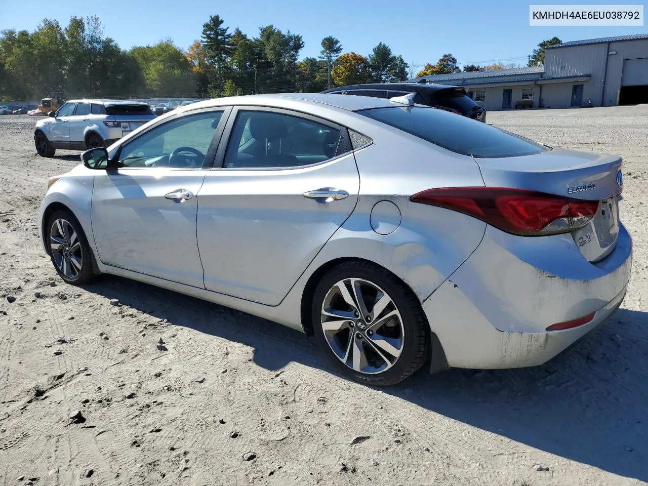 2014 Hyundai Elantra Se VIN: KMHDH4AE6EU038792 Lot: 76722474