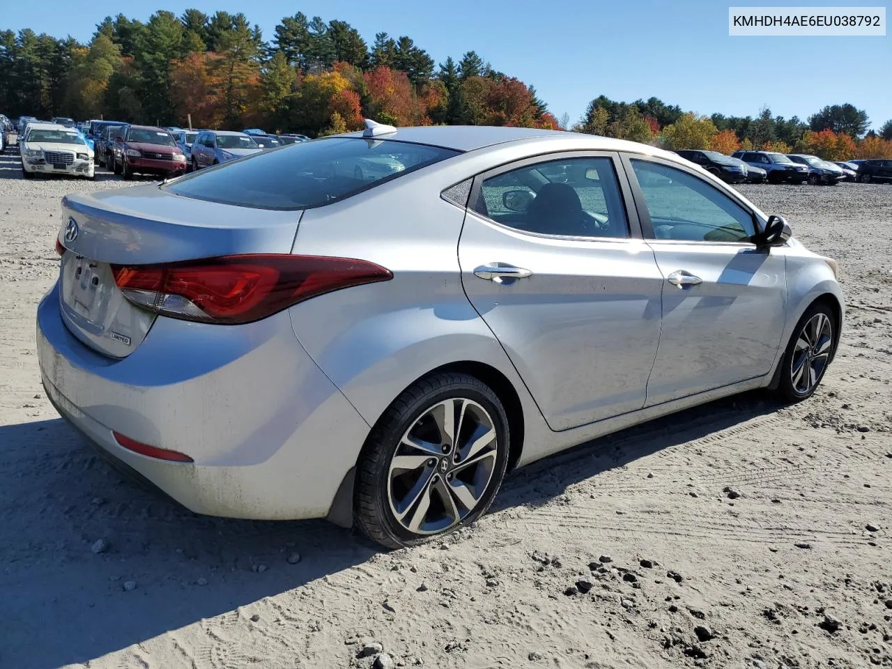 2014 Hyundai Elantra Se VIN: KMHDH4AE6EU038792 Lot: 76722474