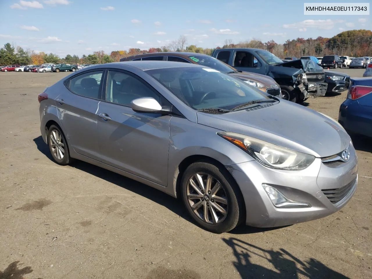 2014 Hyundai Elantra Se VIN: KMHDH4AE0EU117343 Lot: 77225044