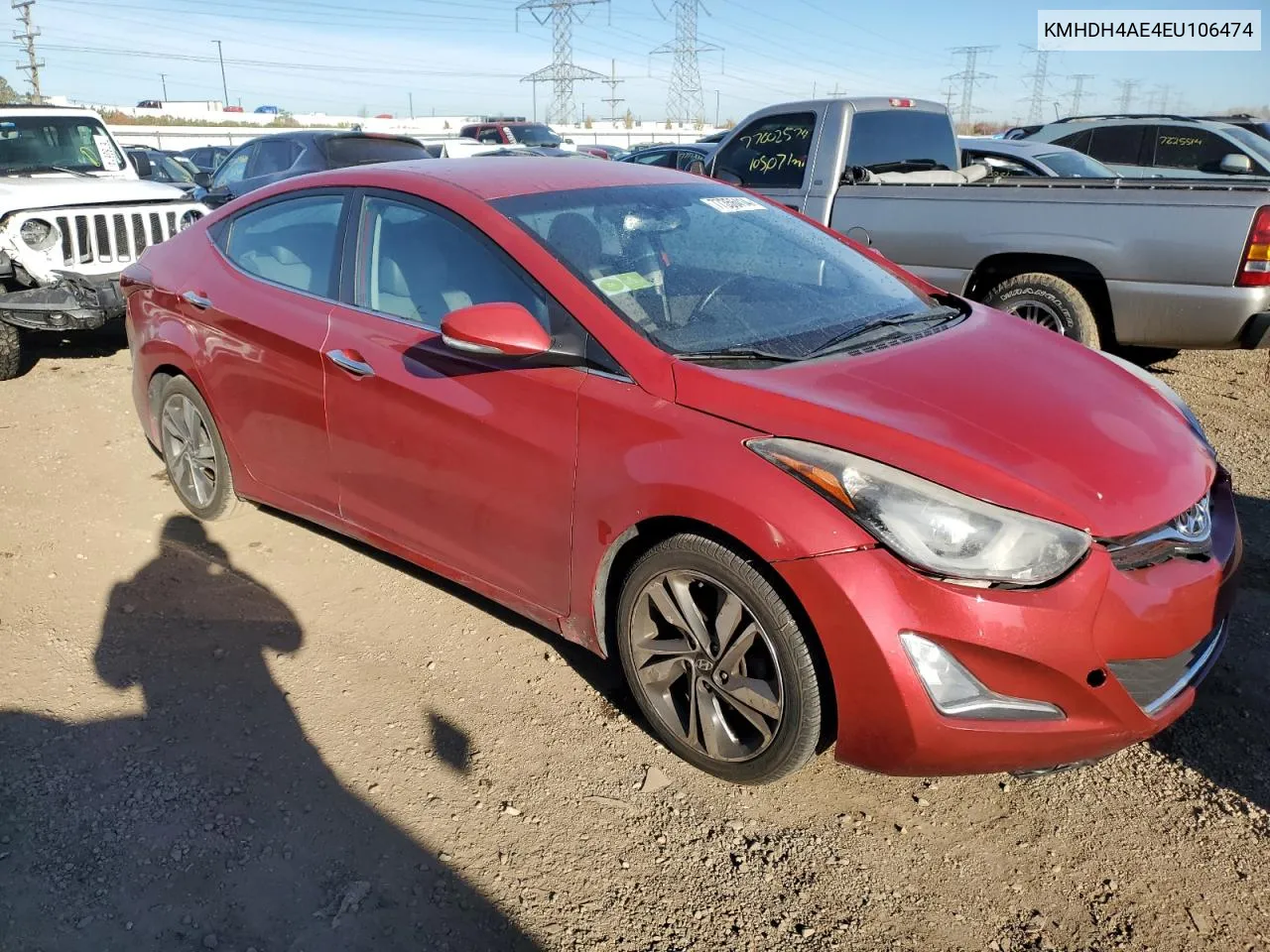 2014 Hyundai Elantra Se VIN: KMHDH4AE4EU106474 Lot: 77356414