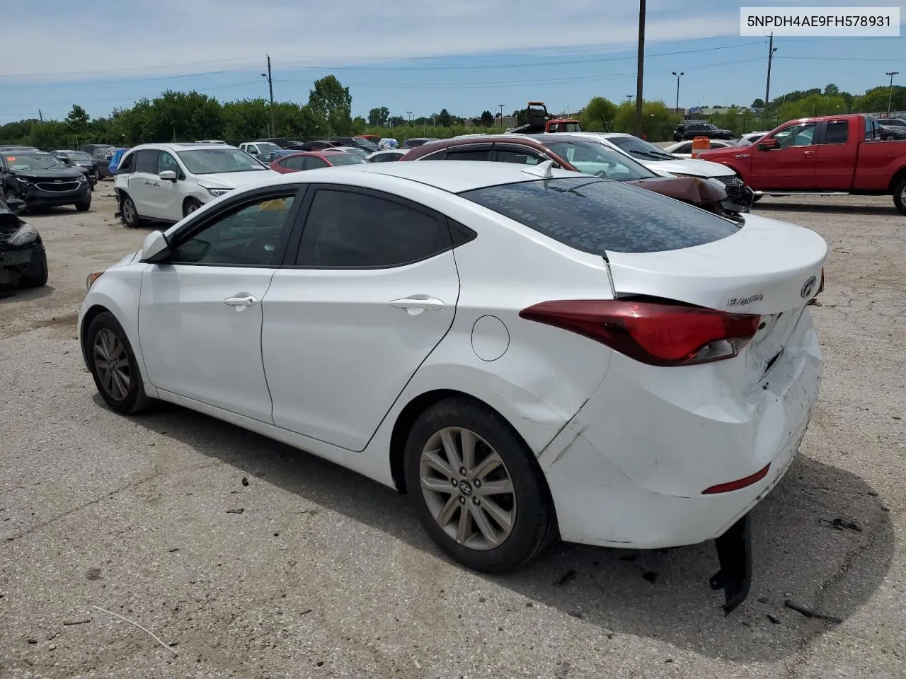 2015 Hyundai Elantra Se VIN: 5NPDH4AE9FH578931 Lot: 61149104