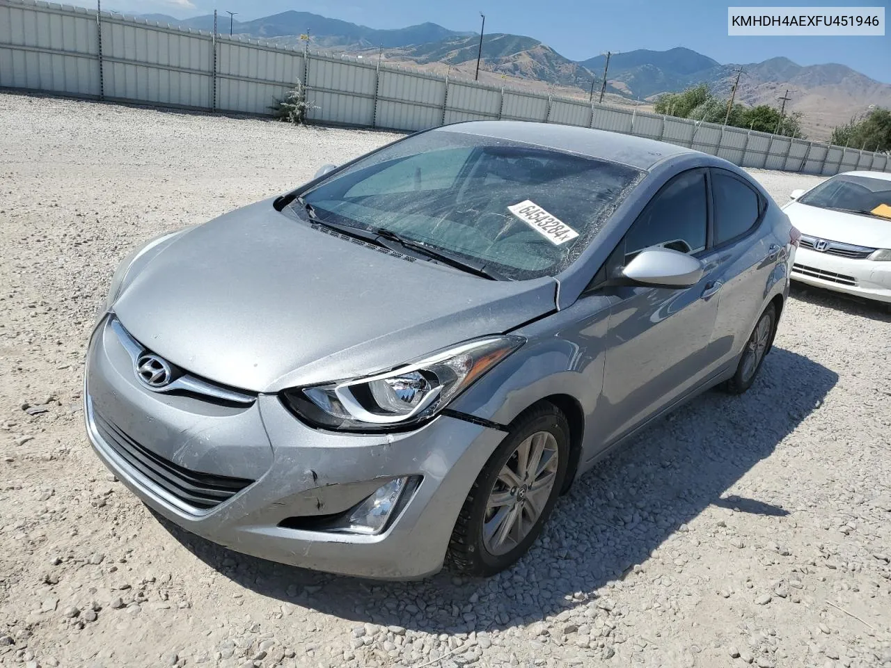 2015 Hyundai Elantra Se VIN: KMHDH4AEXFU451946 Lot: 64543284