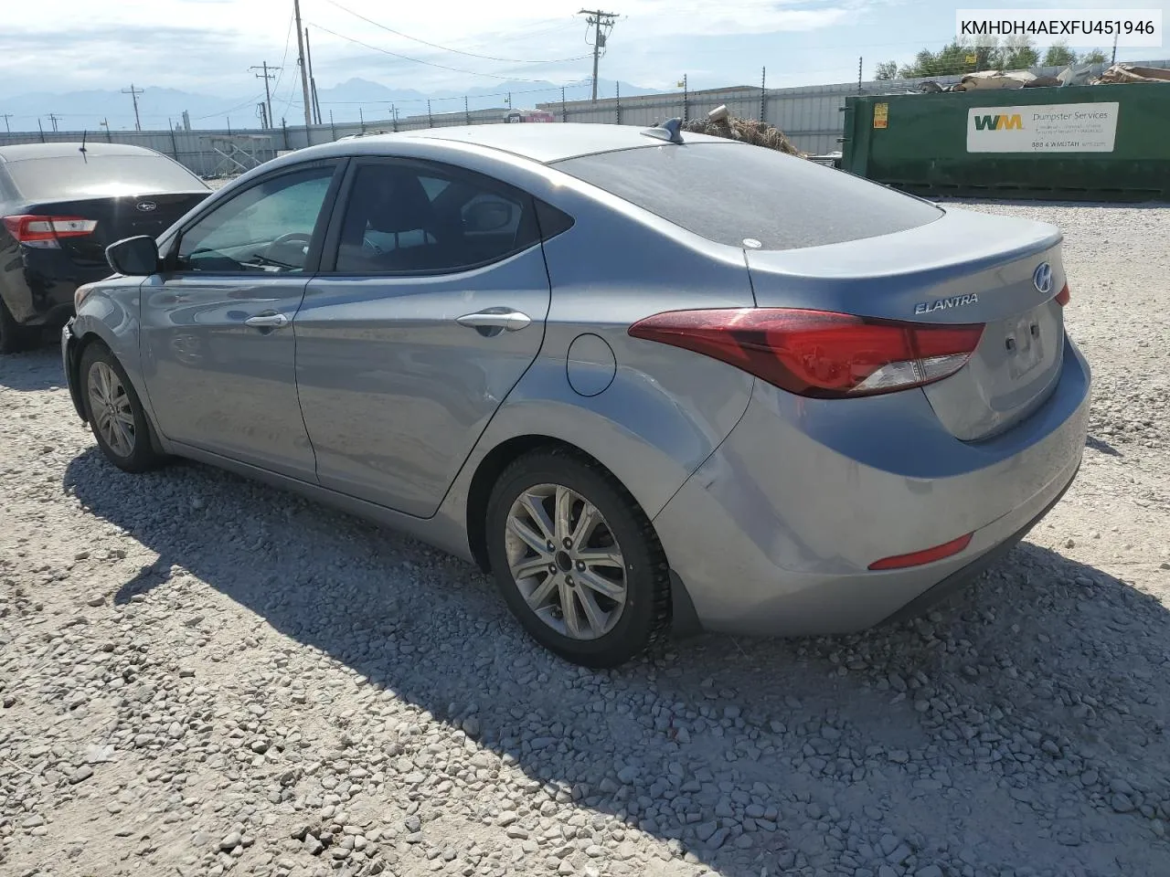 2015 Hyundai Elantra Se VIN: KMHDH4AEXFU451946 Lot: 64543284