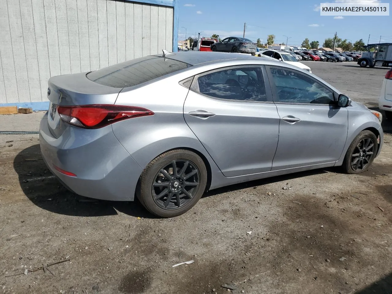 KMHDH4AE2FU450113 2015 Hyundai Elantra Se