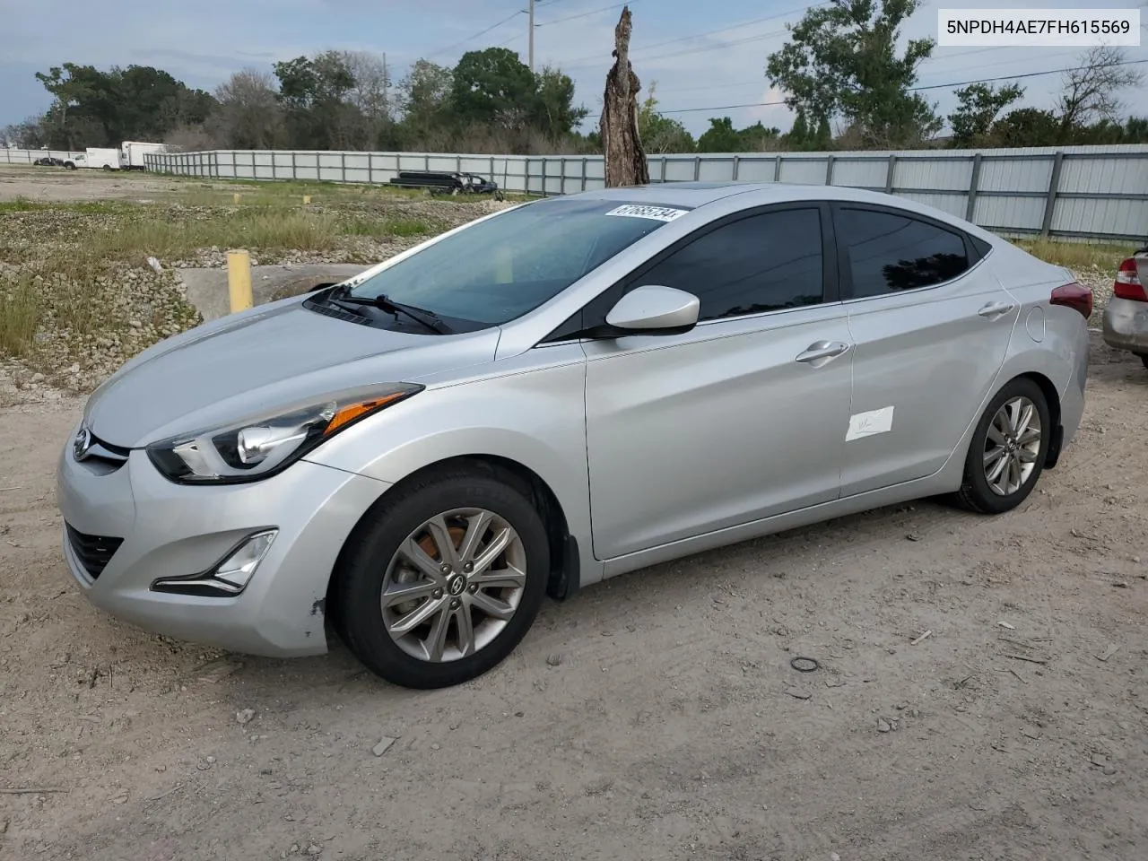 2015 Hyundai Elantra Se VIN: 5NPDH4AE7FH615569 Lot: 67685734