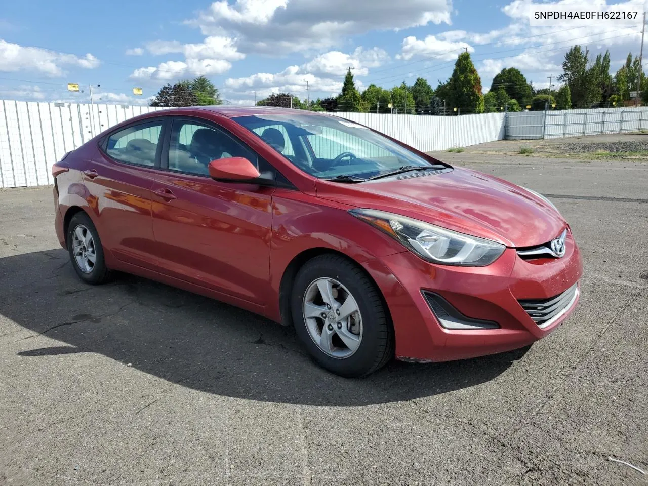 2015 Hyundai Elantra Se VIN: 5NPDH4AE0FH622167 Lot: 69287974