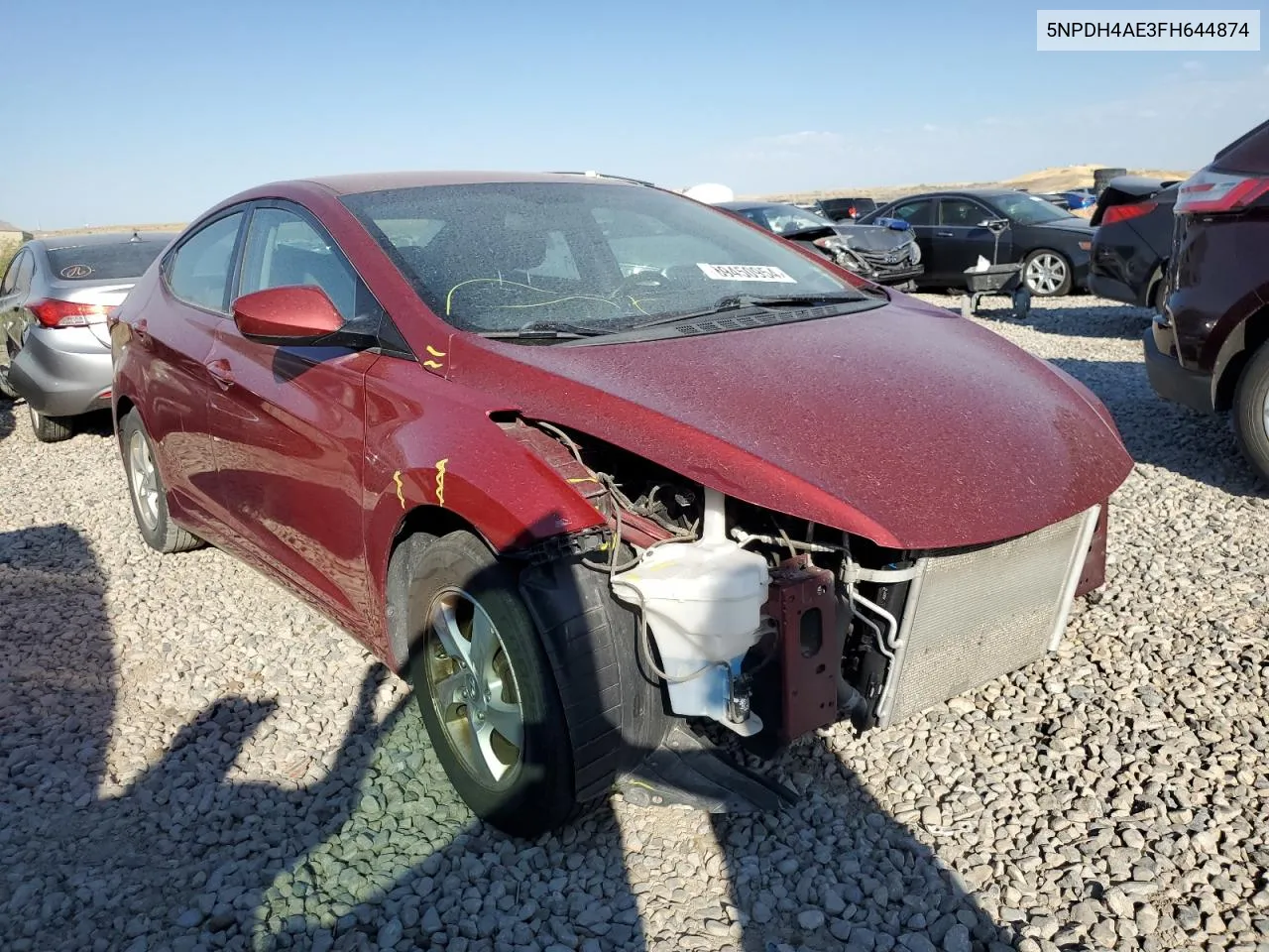 2015 Hyundai Elantra Se VIN: 5NPDH4AE3FH644874 Lot: 69450954