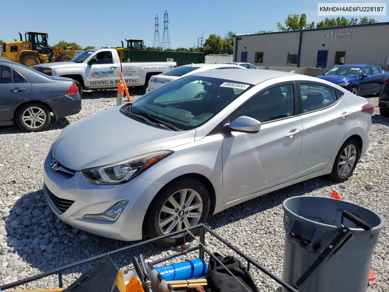 2015 Hyundai Elantra Se VIN: KMHDH4AE6FU228187 Lot: 69692844