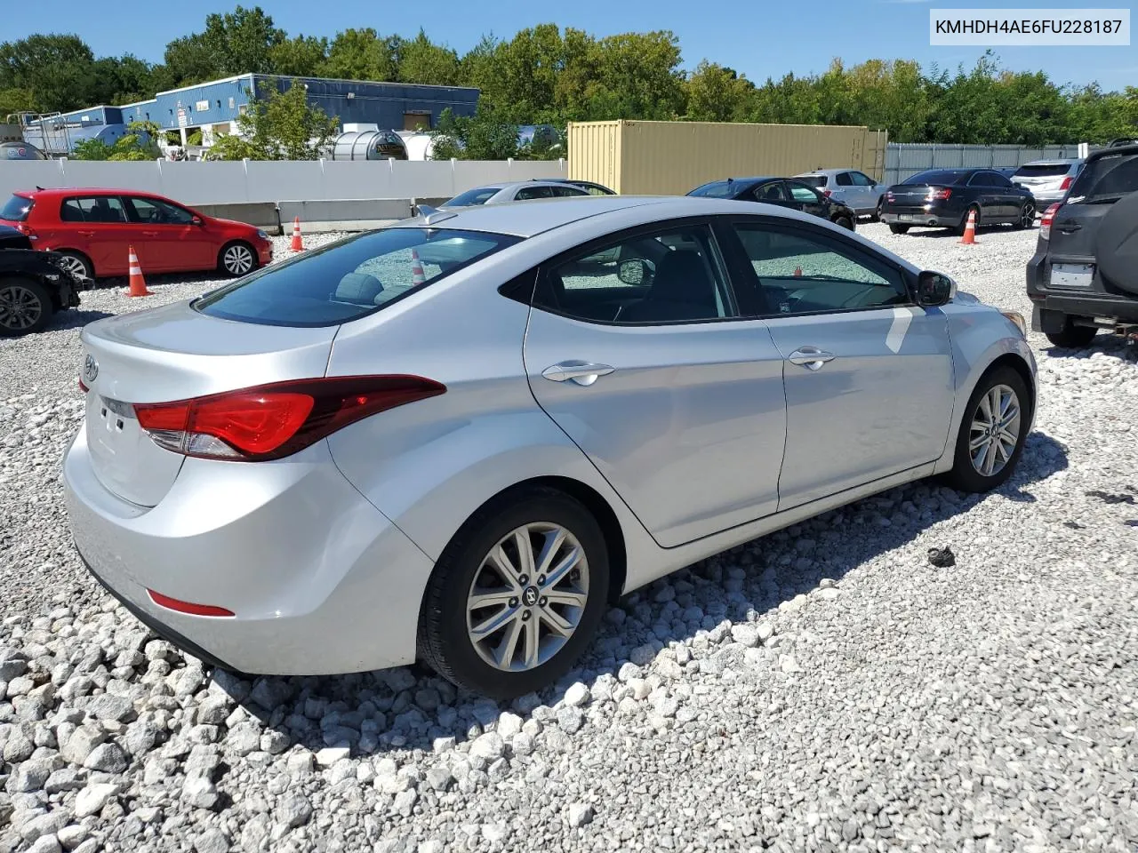 2015 Hyundai Elantra Se VIN: KMHDH4AE6FU228187 Lot: 69692844