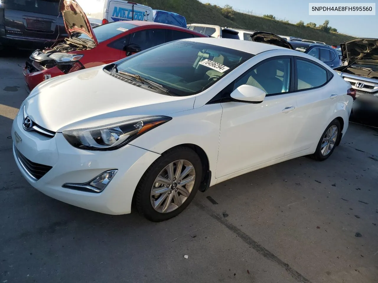 2015 Hyundai Elantra Se VIN: 5NPDH4AE8FH595560 Lot: 70496294