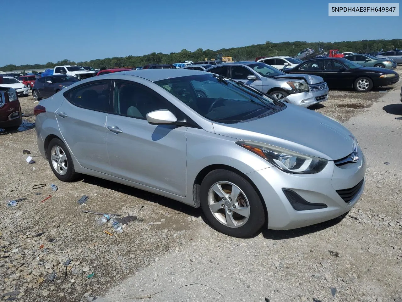 2015 Hyundai Elantra Se VIN: 5NPDH4AE3FH649847 Lot: 70504004