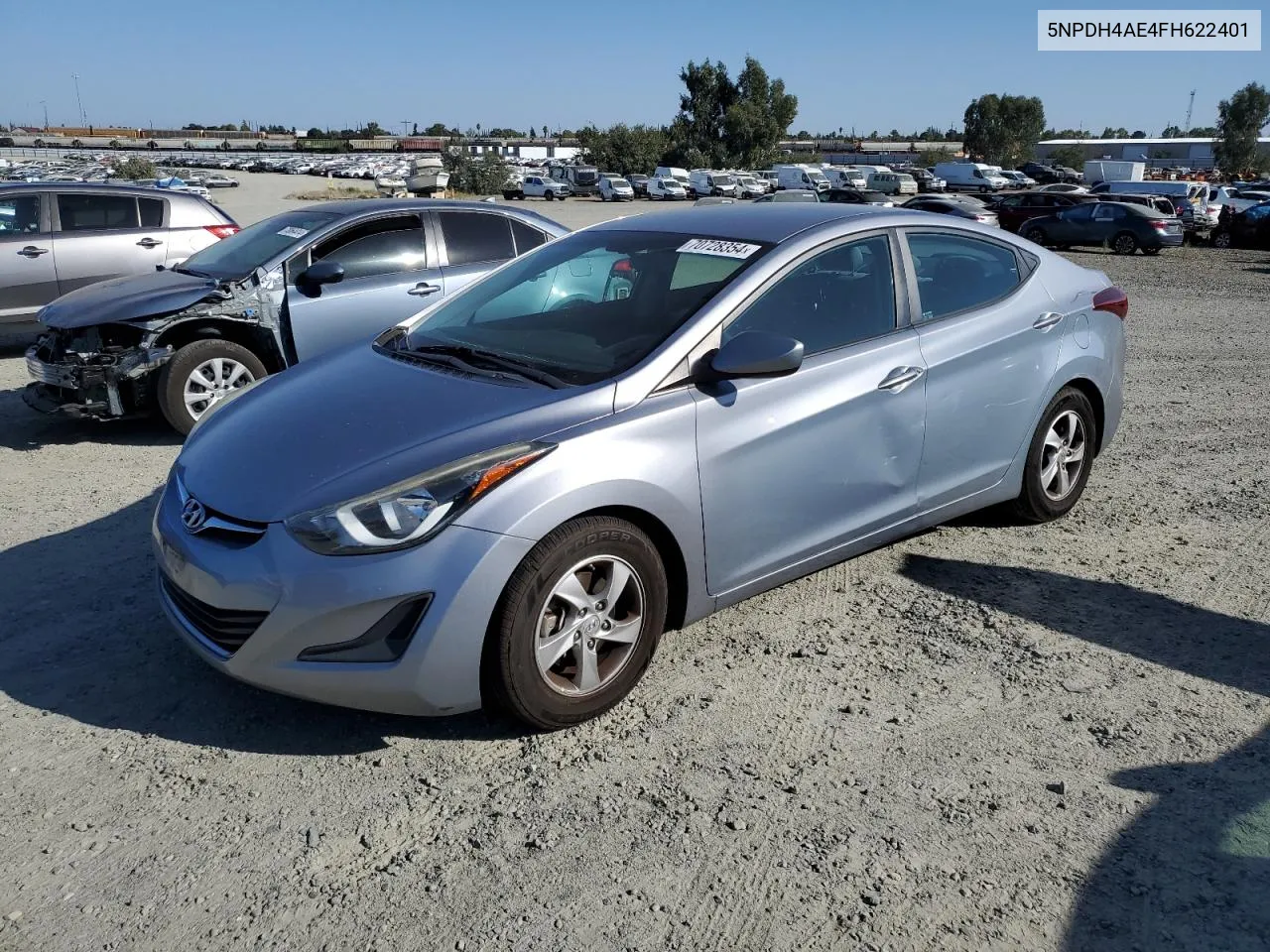 2015 Hyundai Elantra Se VIN: 5NPDH4AE4FH622401 Lot: 70728354