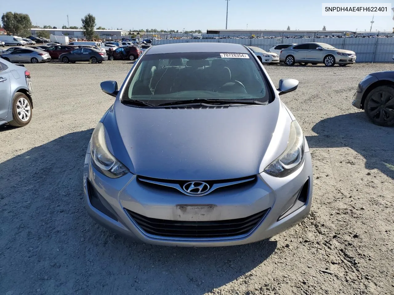 2015 Hyundai Elantra Se VIN: 5NPDH4AE4FH622401 Lot: 70728354