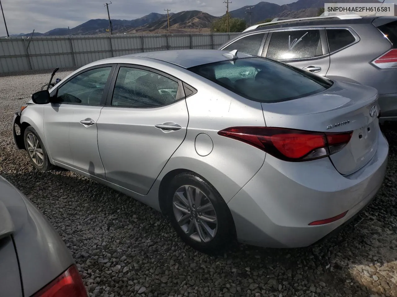 2015 Hyundai Elantra Se VIN: 5NPDH4AE2FH616581 Lot: 71598114