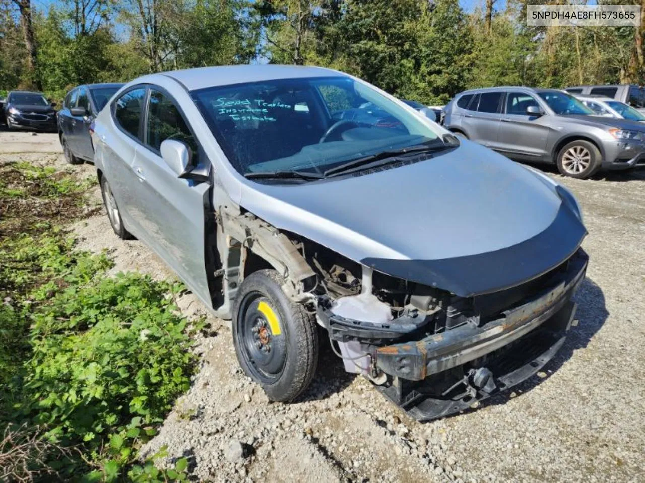 2015 Hyundai Elantra Se VIN: 5NPDH4AE8FH573655 Lot: 71710824