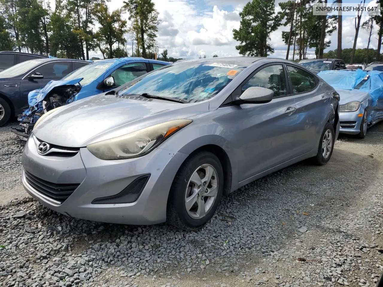 2015 Hyundai Elantra Se VIN: 5NPDH4AE5FH651647 Lot: 71754054