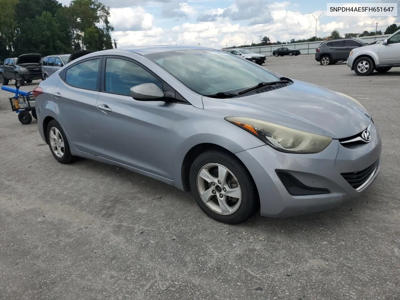 2015 Hyundai Elantra Se VIN: 5NPDH4AE5FH651647 Lot: 71754054