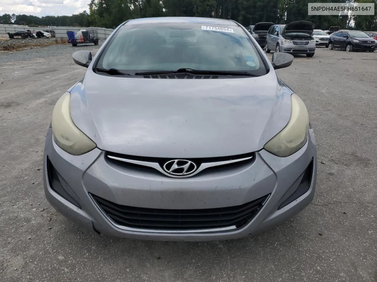 2015 Hyundai Elantra Se VIN: 5NPDH4AE5FH651647 Lot: 71754054