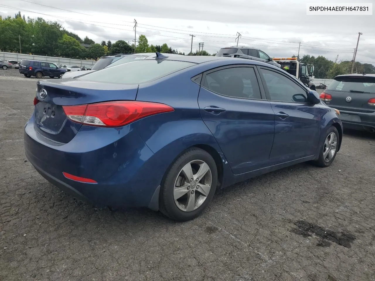 2015 Hyundai Elantra Se VIN: 5NPDH4AE0FH647831 Lot: 72068994