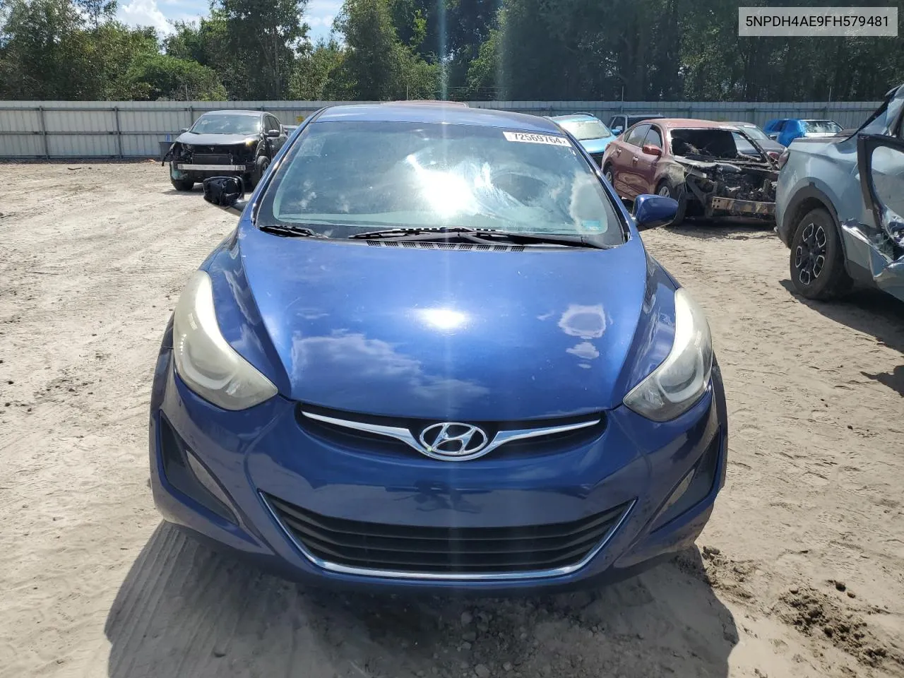 2015 Hyundai Elantra Se VIN: 5NPDH4AE9FH579481 Lot: 72569764