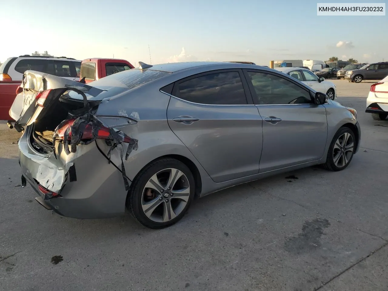 2015 Hyundai Elantra Se VIN: KMHDH4AH3FU230232 Lot: 72743654