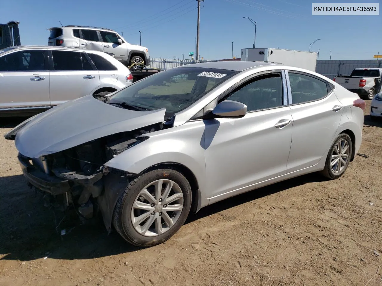 2015 Hyundai Elantra Se VIN: KMHDH4AE5FU436593 Lot: 73141934