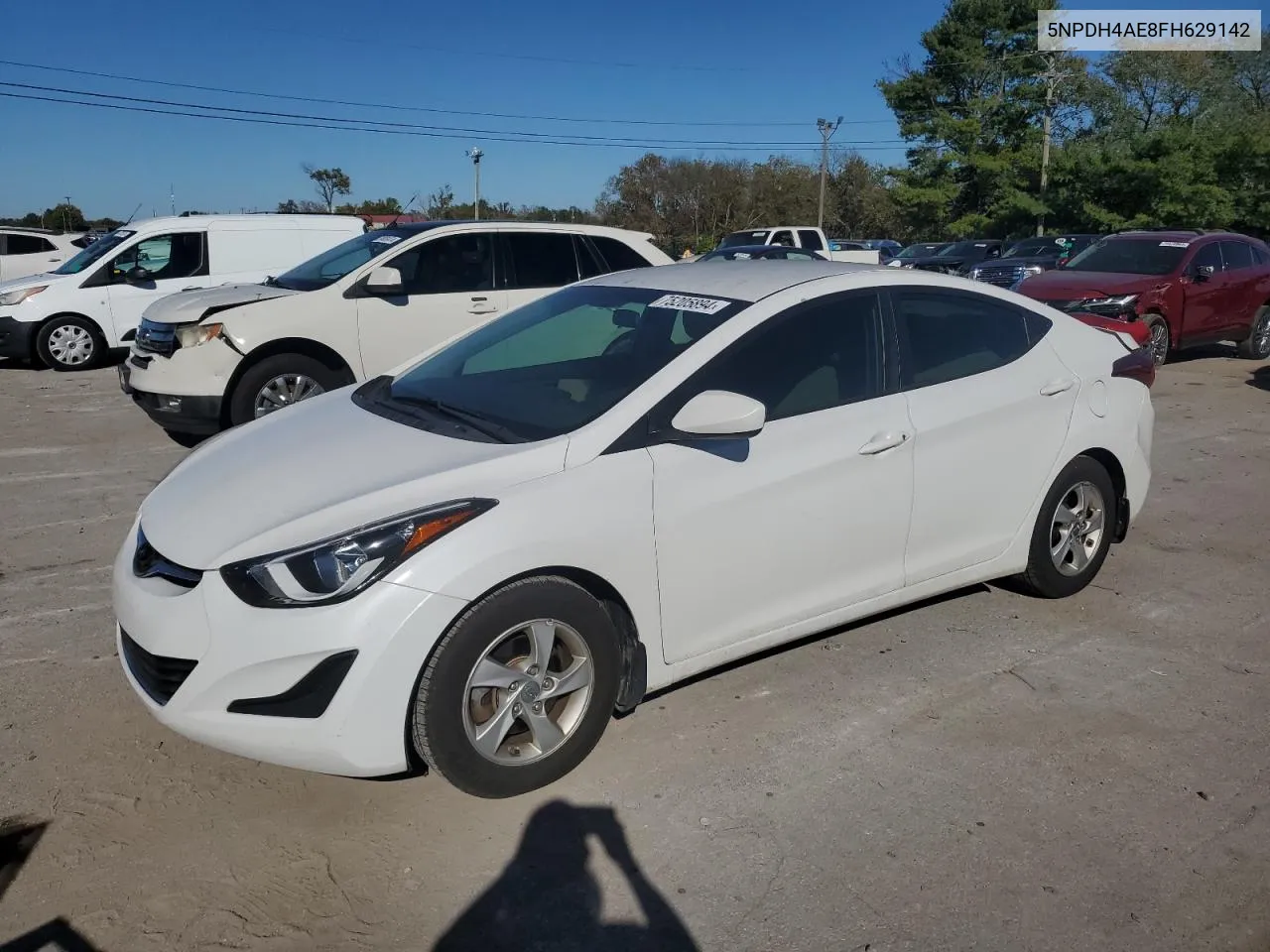 2015 Hyundai Elantra Se VIN: 5NPDH4AE8FH629142 Lot: 75205894